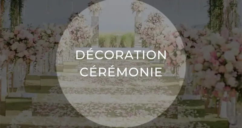 Allée de cérémonie décorée