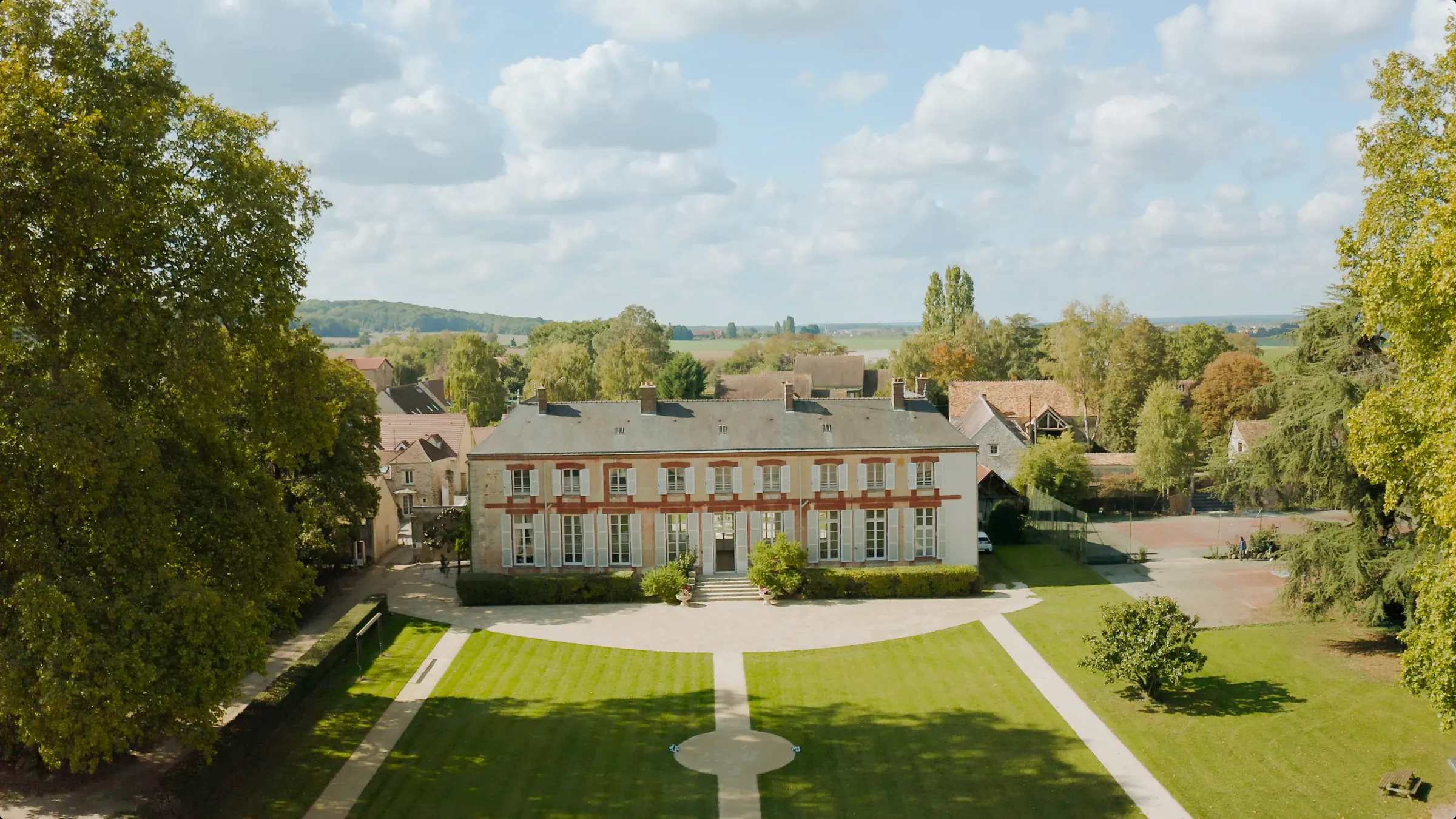 Domaine de l'Ardoise - parc vu depuis le ciel