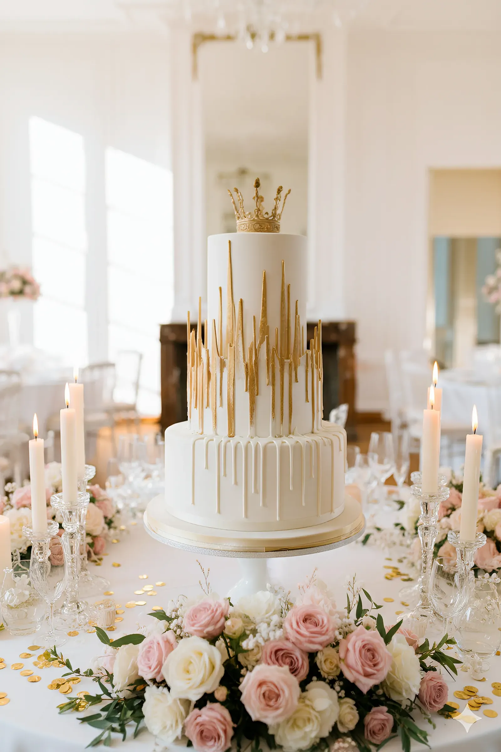 Wedding cake et décoration florale - Domaine de l'Ardoise