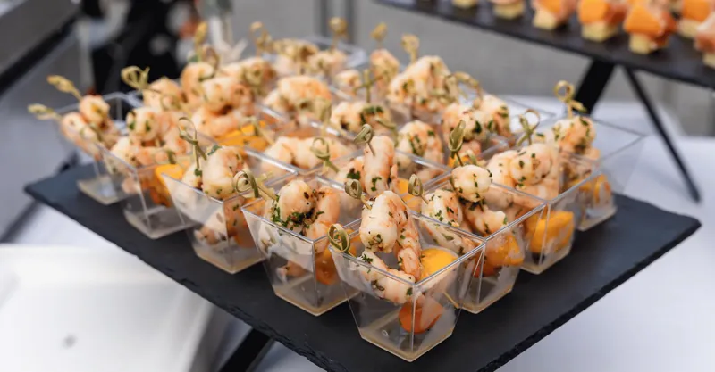 Verrines crevettes & mangues